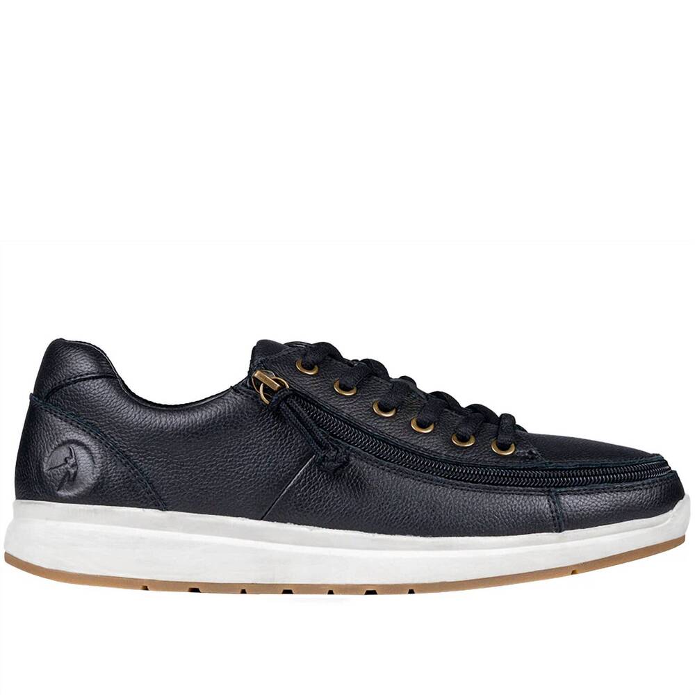 NEW BILLY FOOTWEAR men's comfort low shoes in black leather